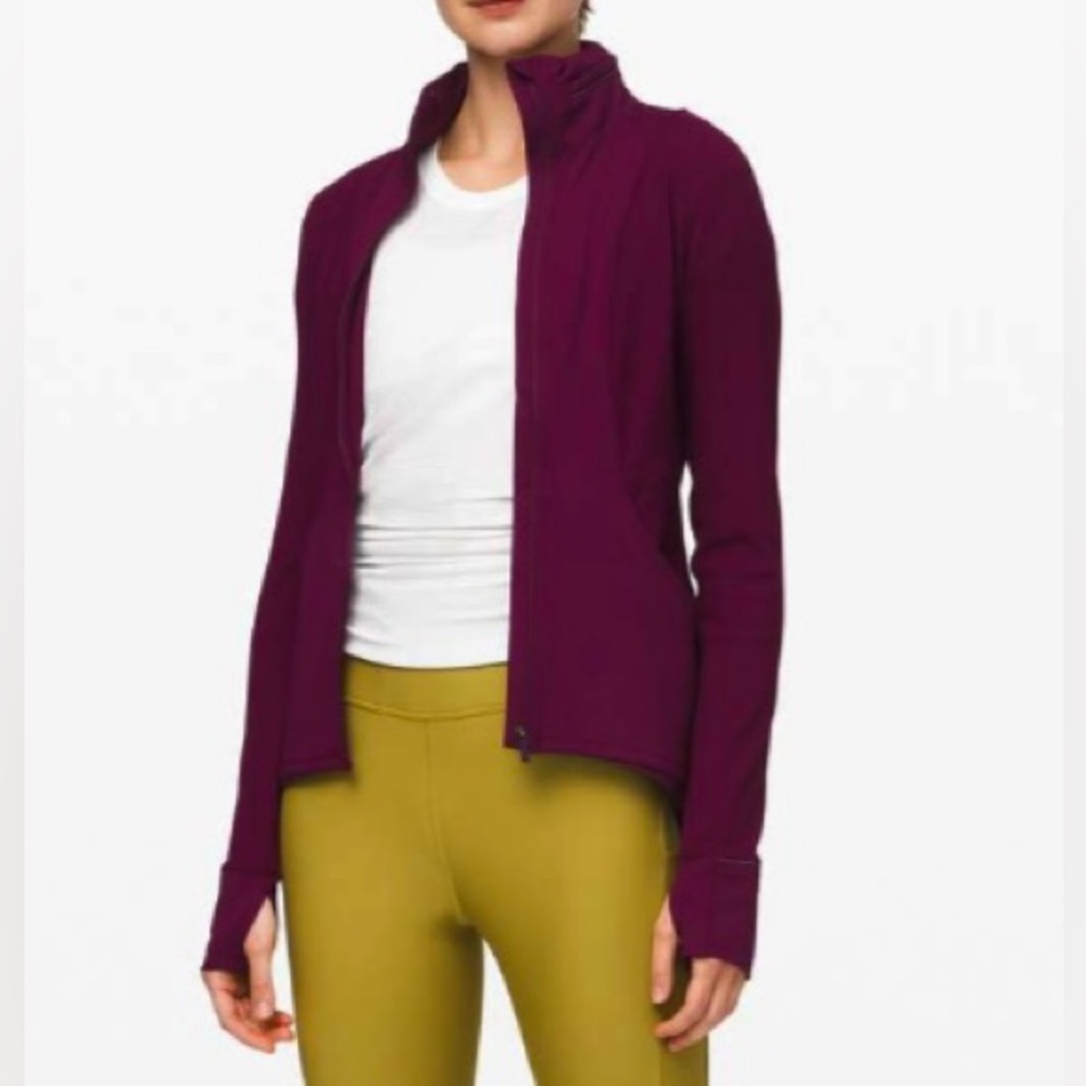 Lululemon * Far and Free Jacket With Hood, Full Zip, Maroon, Women’s size 4